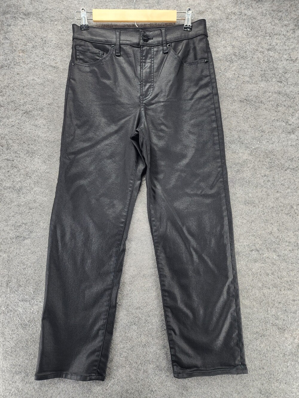Express Pants Womens 4R Straight Ankle High Rise Black